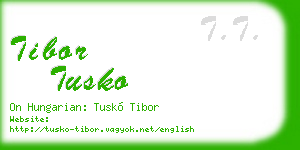 tibor tusko business card